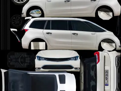 Generic VAN v2 Low-poly 3D model