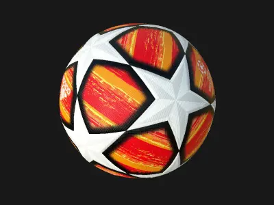 Ball Champions League 2019 PBR Low-poly 3D model