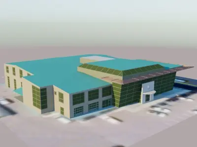 showroom store car Low-poly 3D model