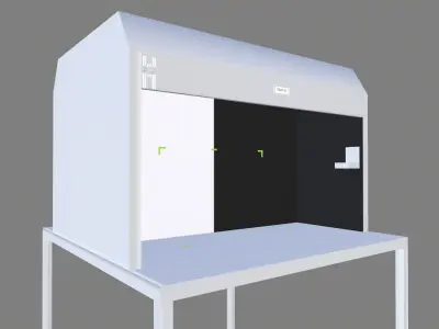 Inspection Booth Low-poly 3D model