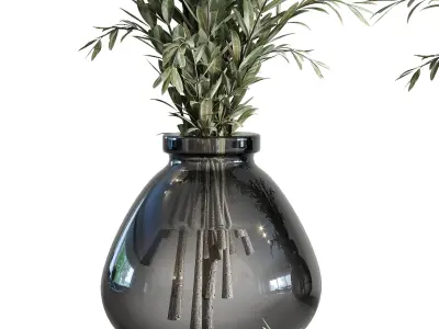 Olives in vases galss 3D model