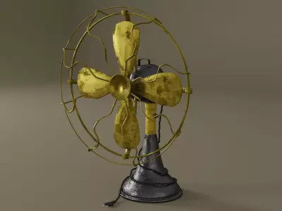 Vintage Electric Fan - Antique 3D Model 3D model
