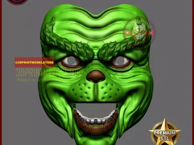 Christmas Mask Movable Jaw - Xmas Cosplay Props 3D print model