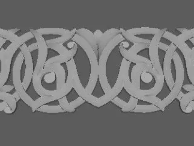 Central decor ornament for furniture 3D model 304