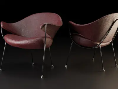 Denis elka46464646gmail com Armchair Murano 3D model PBR  Free low-poly 3D model