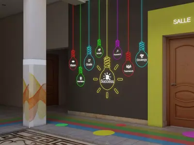 interior decoration Low-poly 3D model