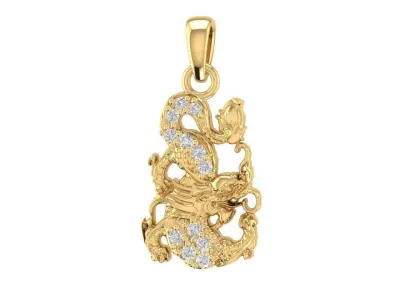 Luxury Dragon Pendant for Women 3017 3D print model
