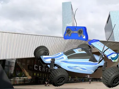 Race car as a toy including remote controller 3D model