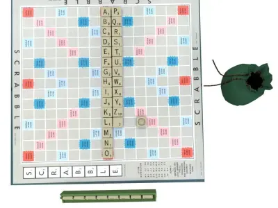 Scrabble Boardgame Low-poly 3D model