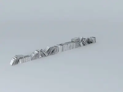 Books in row 3D model