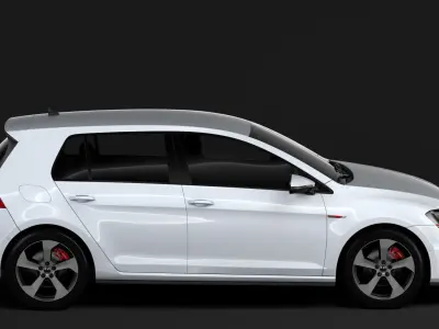 Volkswagen Golf 7 GTI 5D 2016 3D model