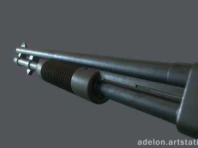 Mossberg 590 Low-poly 3D model