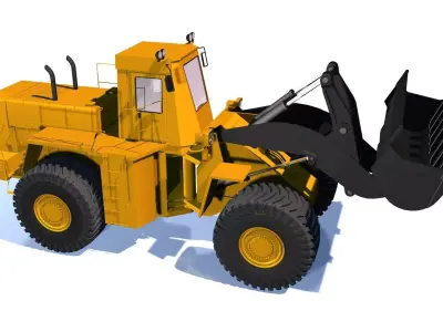 Tractor bulldozer 3D model
