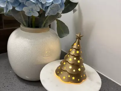 Starry Glow Christmas Tree Lamp Holiday Decoration 3D print model