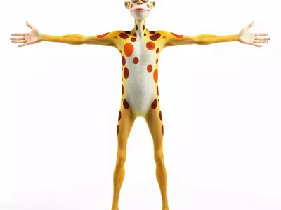 Cartoon Spotted Monkey Character Model Pack for Animation and... Low-poly 3D model