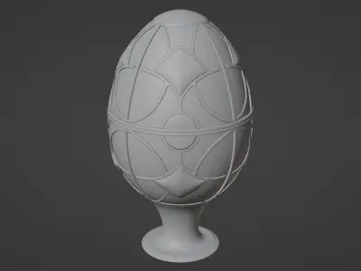 Faberge Egg Low-poly 3D model