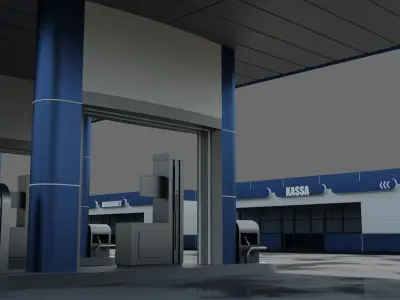 Gas Station ID013 3D model