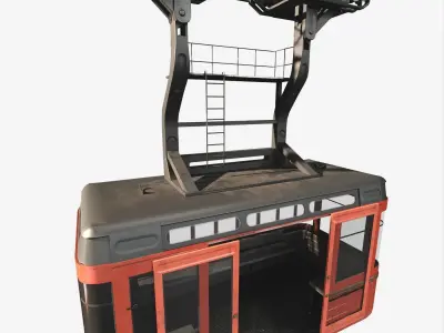 Cable Car Low-poly 3D model