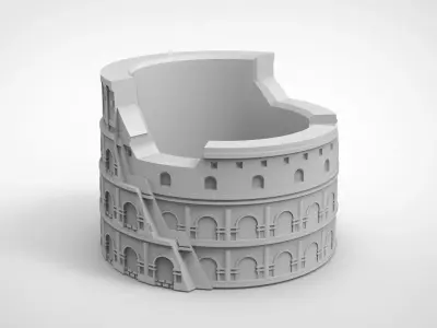 Colosseum pattern vase 3D print model