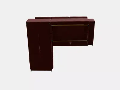 7557 upholstered corner suite ottoman left DWN 3D model