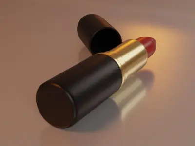 Red Lipstick - Free 3D Model with 2K Texture Free low-poly 3D model
