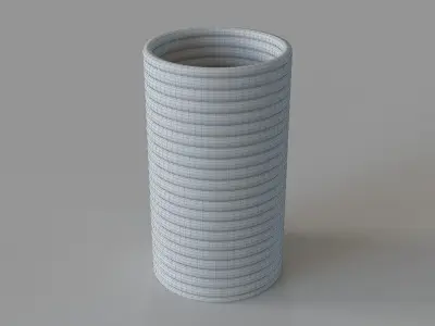 Swirled Vase Peach 3D model