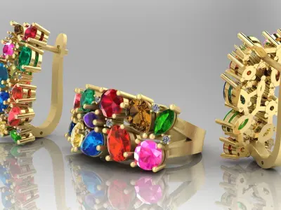 Headset with diamonds  3D print model