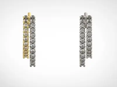 woman luxury jewelry earring je0049 3D print model