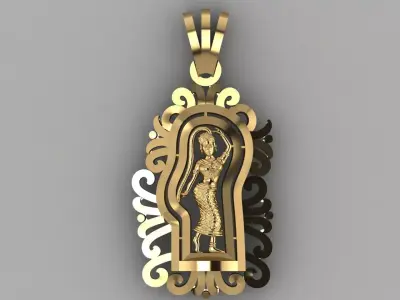 Neang Romsaiysok Khmer Girl Pendant 3D print model