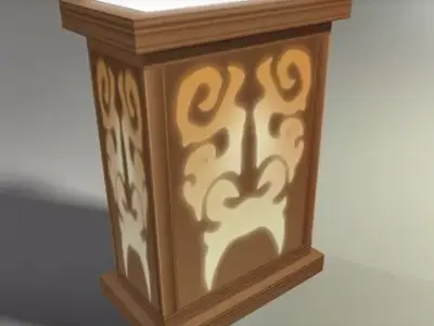 Wall Light Fixture C1  low poly Low-poly 3D model