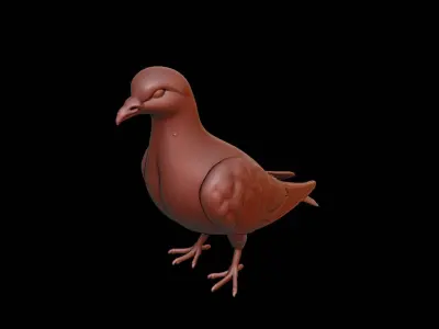 Pigeon Animal Sculpture 3D print model get