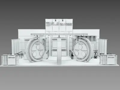 Booth Exhibition Stand a512  3D model
