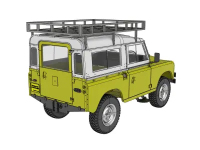LAND ROVER SERIES III 88 MODEL SHORT VERSION 3D print model