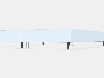 ESPEVAR Slatted mattress base with legs 10 Low-poly 3D model