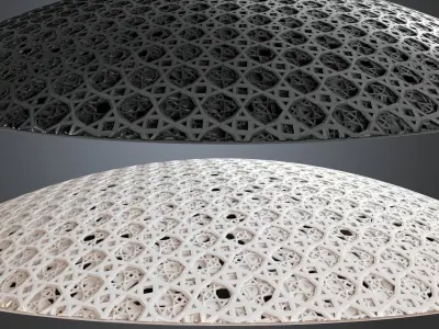 The Louvre abu dhabi museum art  with 2 Different Dome design 3D print model