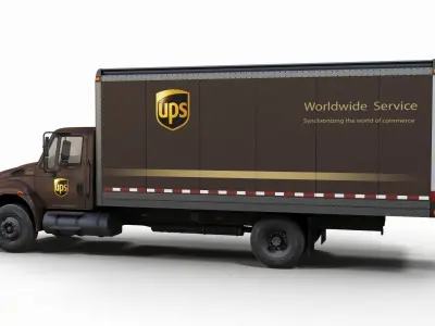 UPS Durastar delivery truck Low-poly 3D model