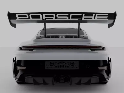 Porsche 911 GT3 RS 992 2023 Game and Cinematic Ready Realistic Low-poly 3D model