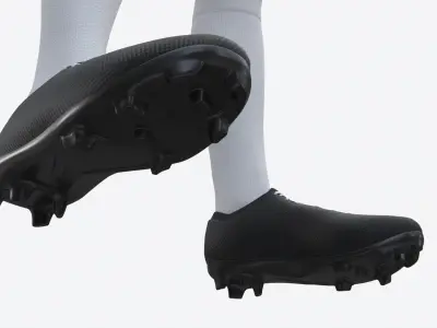 Soccer Uniform with Boots Yellow 3D model