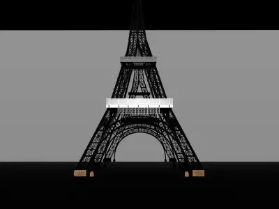Eiffel Tower Low-poly 3D model