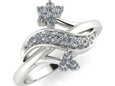 light weight gold diamond rings-C111116SKCH2026043-wt-0-5 3D print model