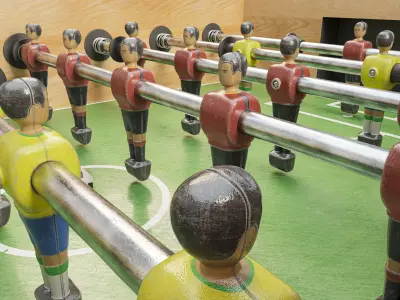 Vintage Foosball Table 3D model
