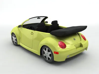  2003 Volkswagen Bug Beetle Convertible 3D model