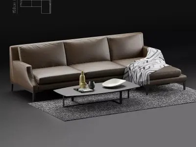 Natuzzi Winston sofa corner 3D model