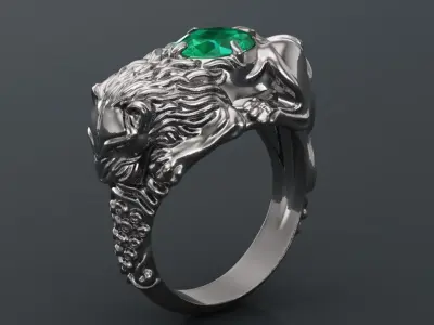 Lion Ring 3D print model order