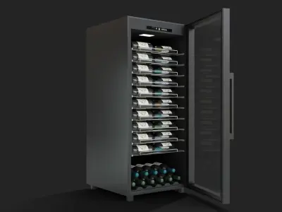 Cellar Wine Big Machine Low Poly 3D model