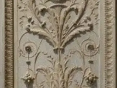 DOOR PANEL WOOD CARVED 3D model