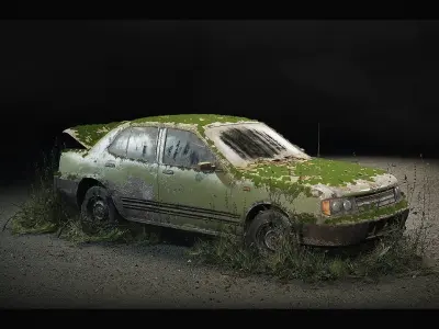 Procedural Vehicles - Sedan UE4 UE5 Low-poly 3D model