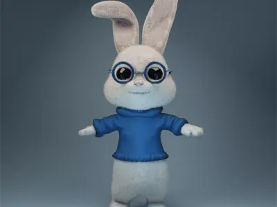 Rabbit 3D model Low-poly 3D model