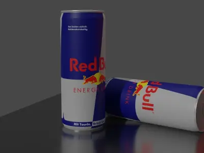 Red Bull Energy Drink Can Free 3D model