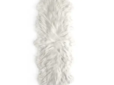 Black and White sheepskins Free 3D model
